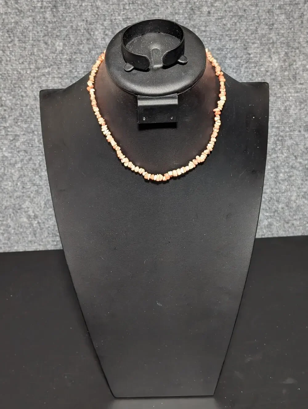 Coral Chip Beaded Necklace